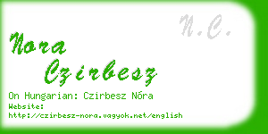 nora czirbesz business card